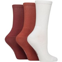 3 Pair Half Cushion Bamboo Sports Socks Plain Wild Poppy 4 8