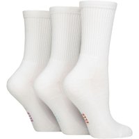 3 Pair Half Cushion Bamboo Sports Socks Plain 4 8