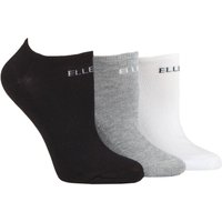 3 Pair Bamboo Cushioned No Shows Grey White Plains 4 8