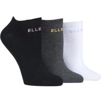 3 Pair Charcoal White Plain Cotton No Show Trainer Socks 4 8