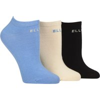 3 Pair Plain Stripe Patterned Cotton No Show Socks Leopard Noir Plain 4 8