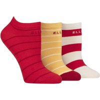 3 Pair Plain Stripe Patterned Cotton No Show Socks Parisian Striped 4 8