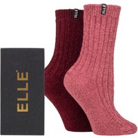 2 Pair Boucle Gift Boxed Boot Socks Mauvewood 4 8