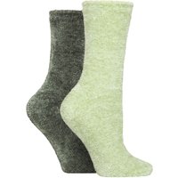 2 Pair Chenille Leisure Socks Light Pine 4 8