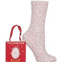 1 Pair Popcorn Feather Cosy Gift Boxed Socks Cream 4 8