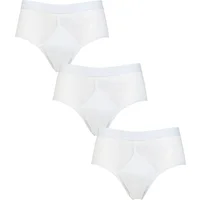 Mens 3 Pack Pringle Cotton High Rise Briefs White M