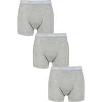 Mens 3 Pack Calvin Klein Cotton Stretch Trunks Grey Heather XL