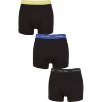 3 Pack Calvin Klein Cotton Stretch Trunks Green Bloom