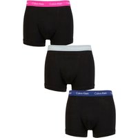3 Pack Cotton Stretch Trunks Silver Pink