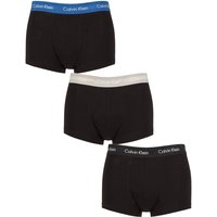3 Pair Calvin Klein Low Rise Trunks Classic Blue