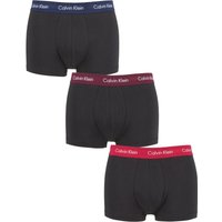 3 Pair Low Rise Trunks Navy Lush Burgundy Red Logo Extra Small
