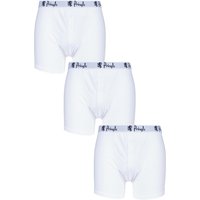 3 Pack Button Front Cotton Boxer Shorts Small