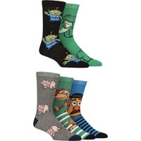 5 Pair SOCKSHOP Toy Story Slinky Mr Potato Head Rex Ham Aliens Socks 6 11
