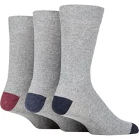 Mens 3 Pair SOCKSHOP TORE 100% Recycled Heel and Toe Cotton Socks Grey 7-11 Mens