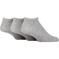 Mens 3 Pair SOCKSHOP TORE 100% Recycled Plain Cotton Sports Trainer Socks Grey 7-11 Mens