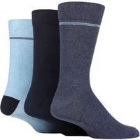 Mens 3 Pair SOCKSHOP TORE 100% Recycled Placement Stripe Cotton Socks Assorted 7-11 Mens