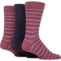 Mens 3 Pair SOCKSHOP TORE 100% Recycled Multi Stripe Cotton Socks Assorted 7-11 Mens