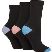 3 Pair SOCKSHOP 100% Recycled Heel Toe Cotton Socks Blue Dusty Lilac 4 8