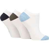 3 Pair SOCKSHOP 100% Recycled Heel Toe Cotton Trainer Socks Navy Charcoal Blue 4 8