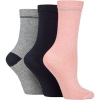 3 Pair SOCKSHOP 100% Recycled Placement Stripe Cotton Socks 4 8