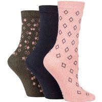 3 Pair SOCKSHOP 100% Recycled Diamonds Cotton Socks 4 8