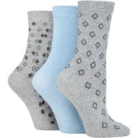 3 Pair SOCKSHOP 100% Recycled Diamonds Cotton Socks 4 8