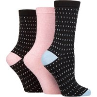3 Pair SOCKSHOP 100% Recycled Cotton Dash Patterned Socks Small Dash 4 8