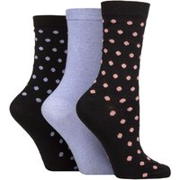 3 Pair SOCKSHOP 100% Recycled Cotton Polka Dot Patterned Socks Spots 4 8