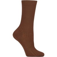 1 Pair Pantherella Classic Merino Wool Ribbed Socks Conker 4 7