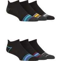 6 Pair Jeff Banks Sport Trainer Liner Socks Block 6 11