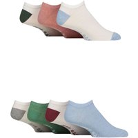 7 Pair Recycled Cotton Patterned Trainer Socks Heel & Toe Assorted 7 11