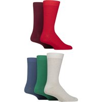 5 Pair Cotton Blend Crew Socks Plum Grey 7 11