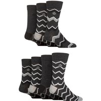 7 Pair Recycled Cotton Patterned Socks Diagonal Stripes 7 11