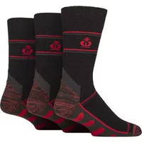 Mens 3 Pair Jeff Banks Recycled Cotton Cushioned Durable Work Socks Black 7-11