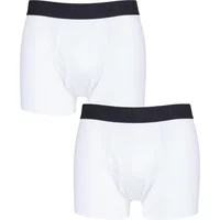 2 Pair White Plain Trunks Men's Extra Large - Farah