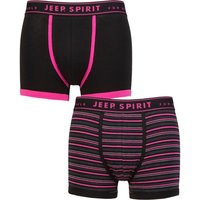 2 Pack Spirit Stripe Cotton Trunks Fine Stripe Pink S