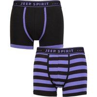 2 Pack Spirit Stripe Cotton Trunks Broad Stripe Purple S