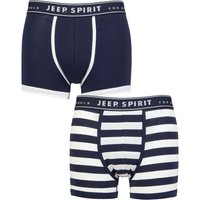 2 Pack Spirit Stripe Cotton Trunks Broad Stripe Navy