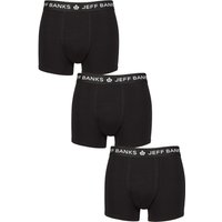 3 Pack Jeff Banks Plain Cotton Trunks L