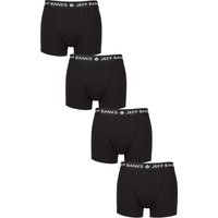 4 Pack Jeff Banks Plain Cotton Trunks S