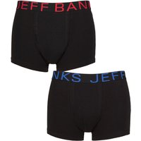 2 Pack Jeff Banks Cotton Trunks Red Blue M
