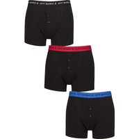 3 Pack Marlow Buttoned Boxer Shorts Red Blue