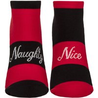 1 Pair Savvy Organic Cotton Low Rise Yoga Socks Grip Naughty Nice Medium