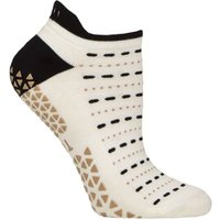 1 Pair Savvy Organic Cotton Low Rise Yoga Socks Grip Snowtrail Medium