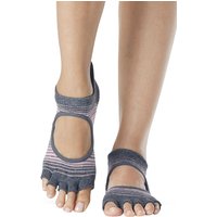 1 Pair Bella Half Toe Organic Cotton Open Front Yoga Socks Echo S
