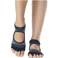 1 Pair Bella Half Toe Organic Cotton Open Front Yoga Socks Static S