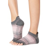 1 Pair Half Toe Organic Cotton Low Rise Yoga Socks Echo S