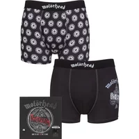 Motorhead 2 Pack Exclusive to SOCKSHOP Gift Boxed Boxer Shorts Black Extra Large
