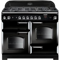 Rangemaster 116660 110cm Wide Classic Gas Range Cooker in Black with C