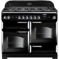 Rangemaster 116780 110cm Wide Classic Dual Fuel Range Cooker in Black